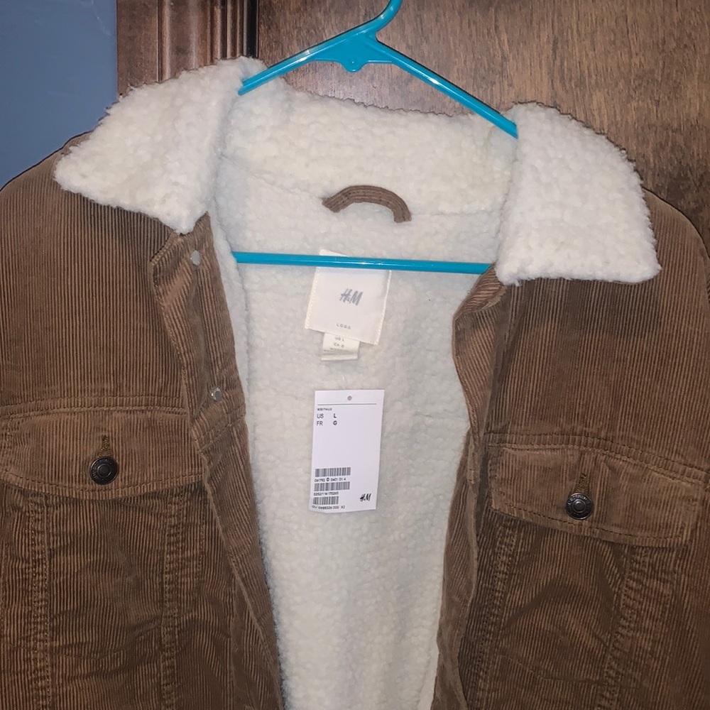 H&M Jean Jacket Corduroy with Wool